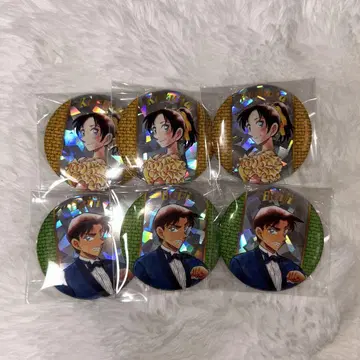 코난전 30주년 헤이지&카즈하 캔뱃지 6개 세트
