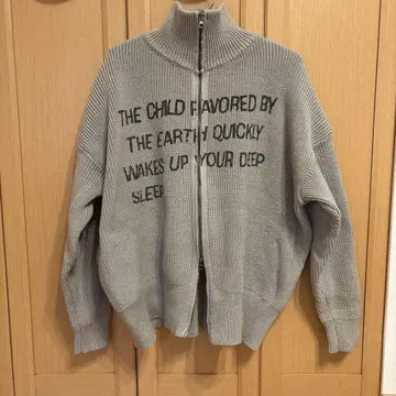 urban sheek 더블 지퍼 그레이 트레이닝복 니트