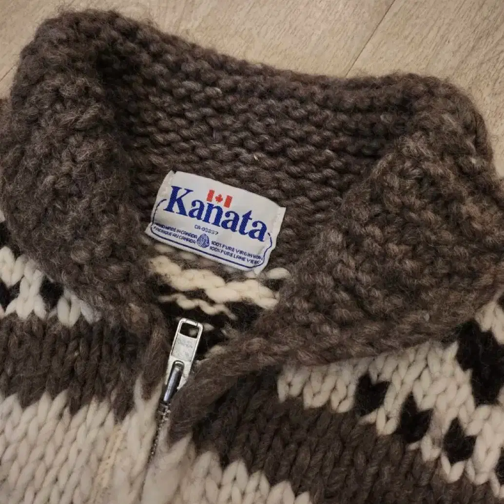 Z*k様 Kanata × DAN Ds Cowichan Sweat Kanata Cowichan Original Heavy Wool Sweater Knit Zip-up #카나타