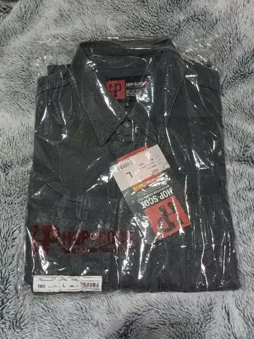 HOP-SCOT 워크 셔츠 L 사이즈 그레이 7901 작업옷 긴팔