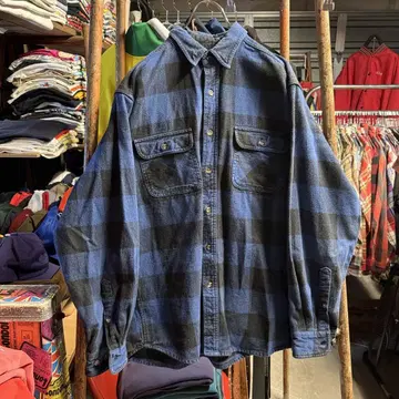 츠네타 다이키 커트 코베인 그런지 헤비 플란넬 체크 셔츠