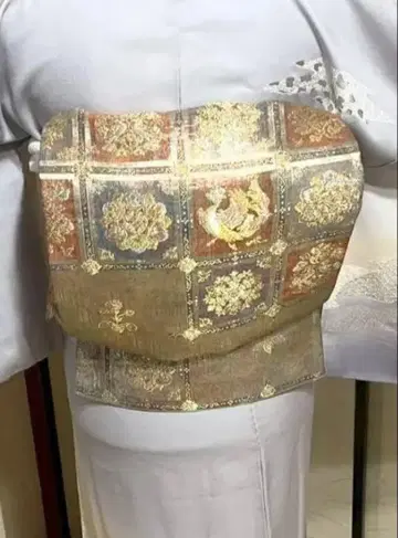 [ 고급 ] 후쿠로 오비 순수 실크/금