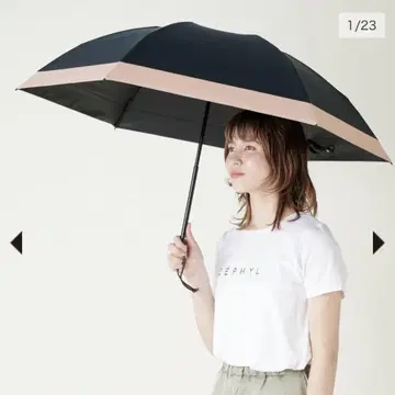 선배리어100 양산 3단 접이식 콤비 블랙 x 핑크