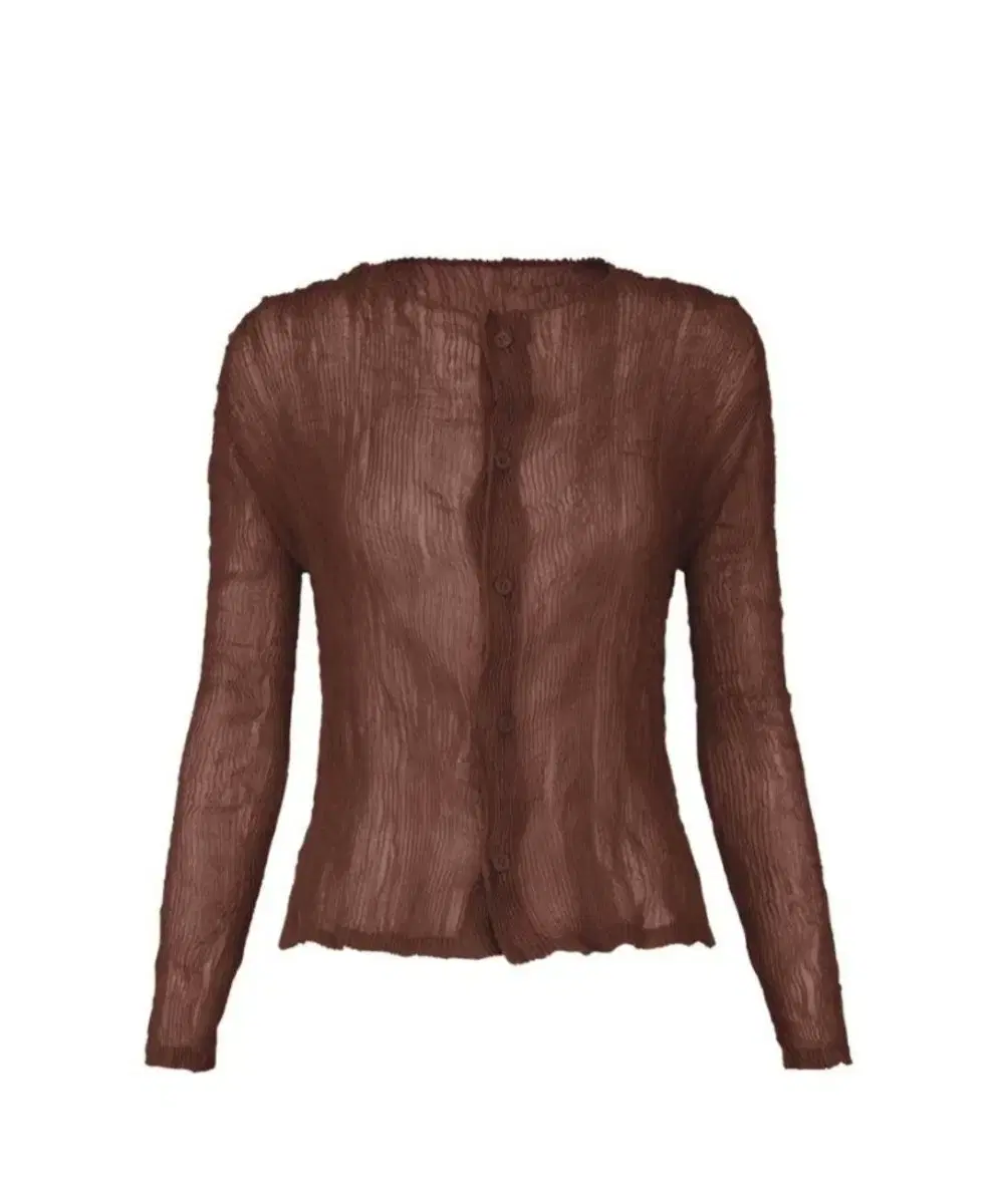 Issey Miyake chiffon cardigan brown 2