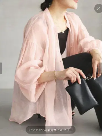 SLOBE IENA 라미 스키퍼 셔츠 핑크