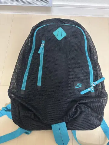 Nike 메쉬 백팩 블랙/터콰이즈