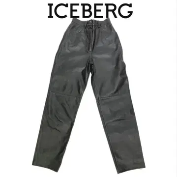 새상품급 ICEBERG 아이스버그 브라운 가죽 팬츠 이탈리아제 양가죽