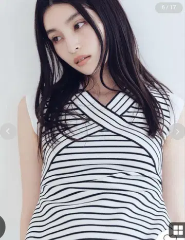 [ 미사용 새상품 택 없음 ] 릴리 브라운 크로스칼라 원피스