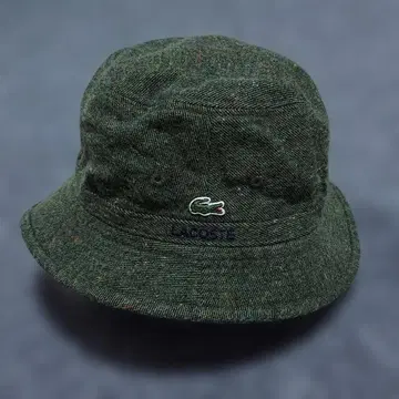 LACOSTE 라코스테 버킷햇 울 그린