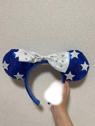 디즈니 별 패턴 리본 머리띠
