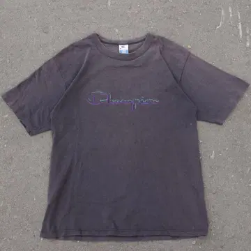 90s USA 챔피온 T셔츠 블랙 페이드 L 사이즈