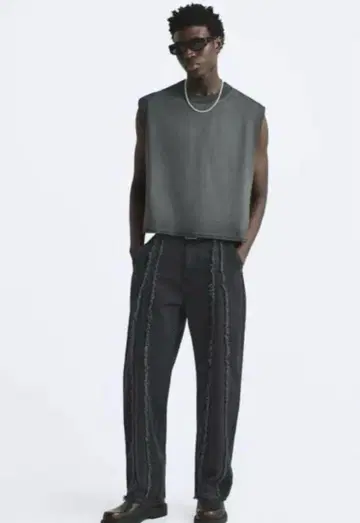 ZARA 프린지 배기 데님 EUR42 품절 모델