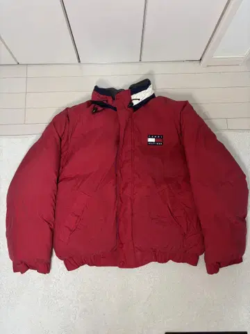 90s TOMMY HILFIGER 빨간색 다운 자켓