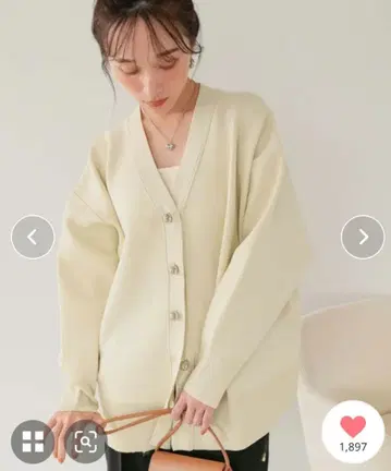 단추 디자인 니트 가디건 S