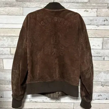 BIGI 스웨이드 돈피 봄버 자켓 빈티지