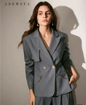 ANEWSTA 그레이 테일러드 자켓 S