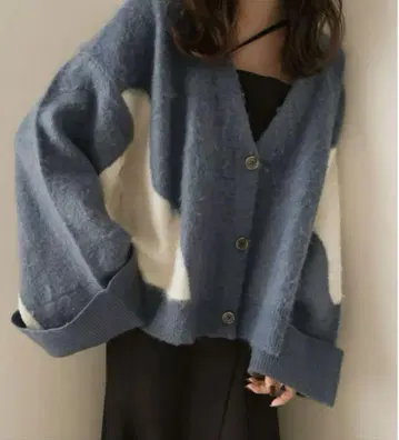 mideal mix color cardigan