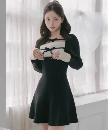 Darich 다리치 볼륨 쉬폰 미니 원피스 F-L
