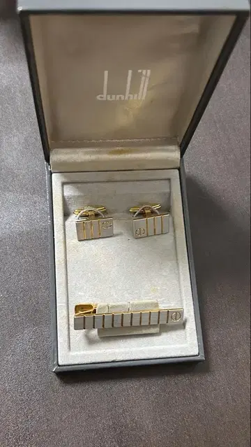 던힐 dunhill 넥타이핀 커프스 세트 박스 포함