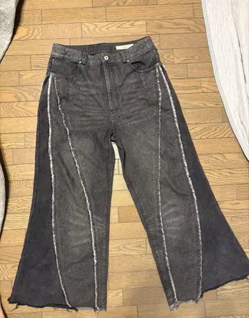 Jent Louis 그레이 플레어 데님 팬츠