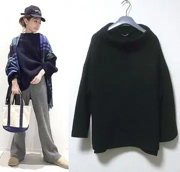 라빠르망 B/N 아제 KNIT 아제 보트넥 니트 스웨터 상의
