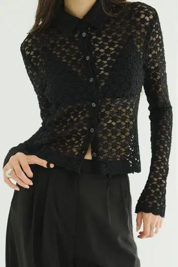 CLANE 3D FLOWER LACE SHIRT