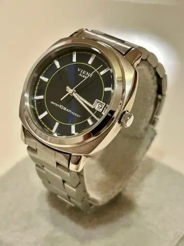 SEIKO ALBA VIENT 데이트 남성용 쿼츠 손목시계 작동품