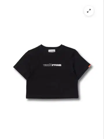 VAULTROOM HEART LOGO CROPPED TEE / BLK