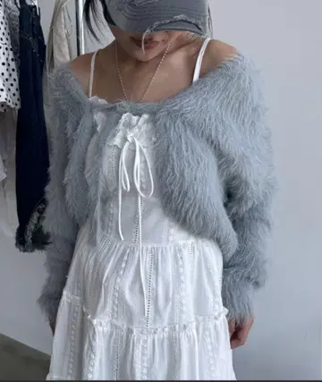 리치 샤기 암워머 니트