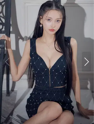 데님 타이트 핏 미니 드레스