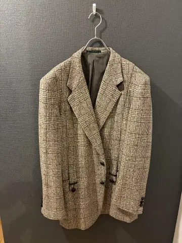 CARVEN 체크 무늬 테일러드 자켓