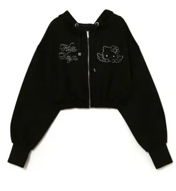 BUBBLES HELLO KITTY 크롭 후드티