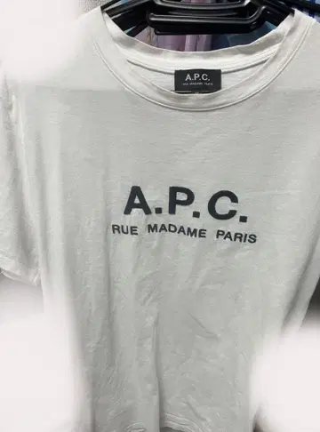 A.P.C. 로고 티셔츠 화이트