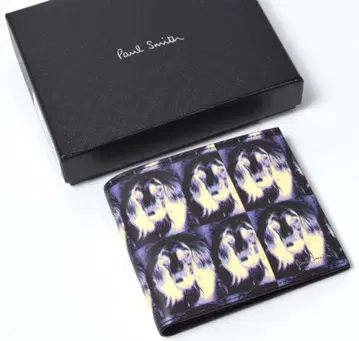 미사용 폴스미스 애견 호머 프린트 2단 접이식 지갑 아프간 하운드