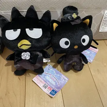 산리오 캐릭터즈 다크 블랙 봉제 인형 배드마츠마루 초코캣