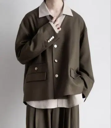 casper john 크로스 칼라 블레이저