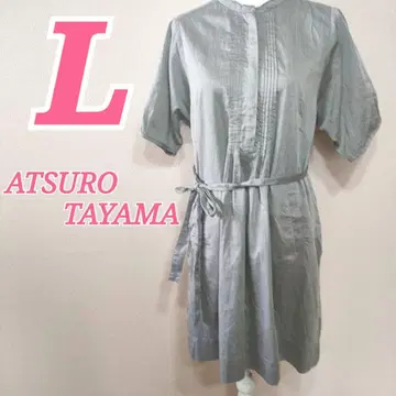 ATSURU TAYAMA 반팔 원피스 L 그레이 계열 캐주얼 코디