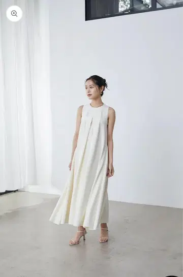 [ L'AUBE BLANC ] Front tuck flare Dress