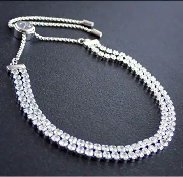 Swarovski 크리스탈 2 팔찌 실버