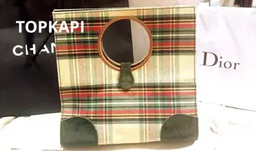 연예인 단골 브랜드 TOPKAPI 타탄 체크 패턴 핸드백