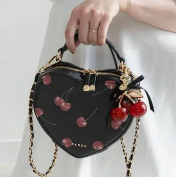 [ Cherry Collection ] 2WAY 체리 프린트 하트 백