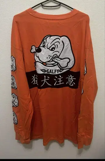 갈피 GALFY 개 자수 긴팔 티셔츠