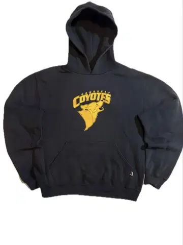 Russell athletic Coyote's 로고 블랙 후드티