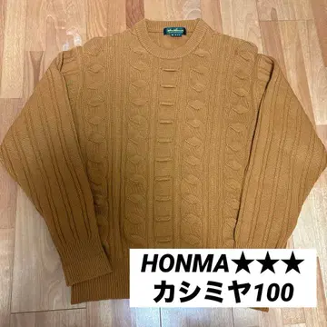 혼마골프 Hiro Honma 3D 니트 스웨터 뜨개질 캐시미어 100