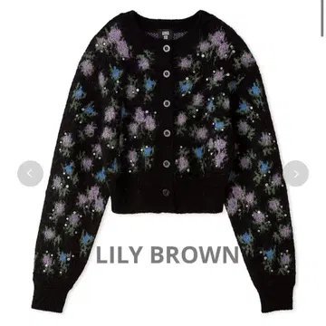 [ LILY BROWN x ANNA SUI ] 자카드 비쥬 니트 가디건