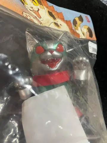 고양이 괴수 네고라 소프트 비닐 피규어 미개봉 가면라이더 신 1호 버전