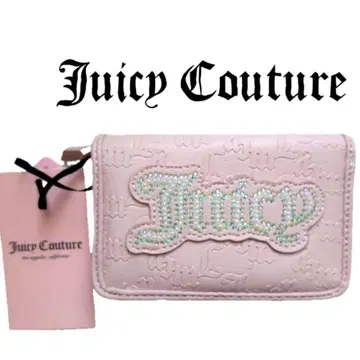 핑크 Juicy Couture 큐빅 접이식 지갑 미니 지갑