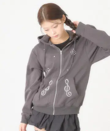 FCMM 스터드 집업 후디 후드티