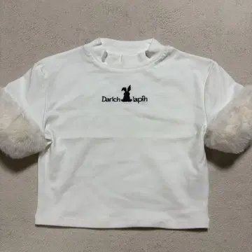 Darich Lapin 퍼 슬리브 상의 화이트