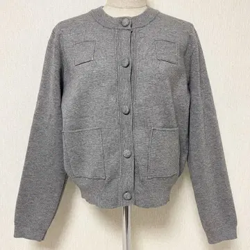 ZARA 자라 그레이 플레인 니트 자켓 가디건 M 새상품급